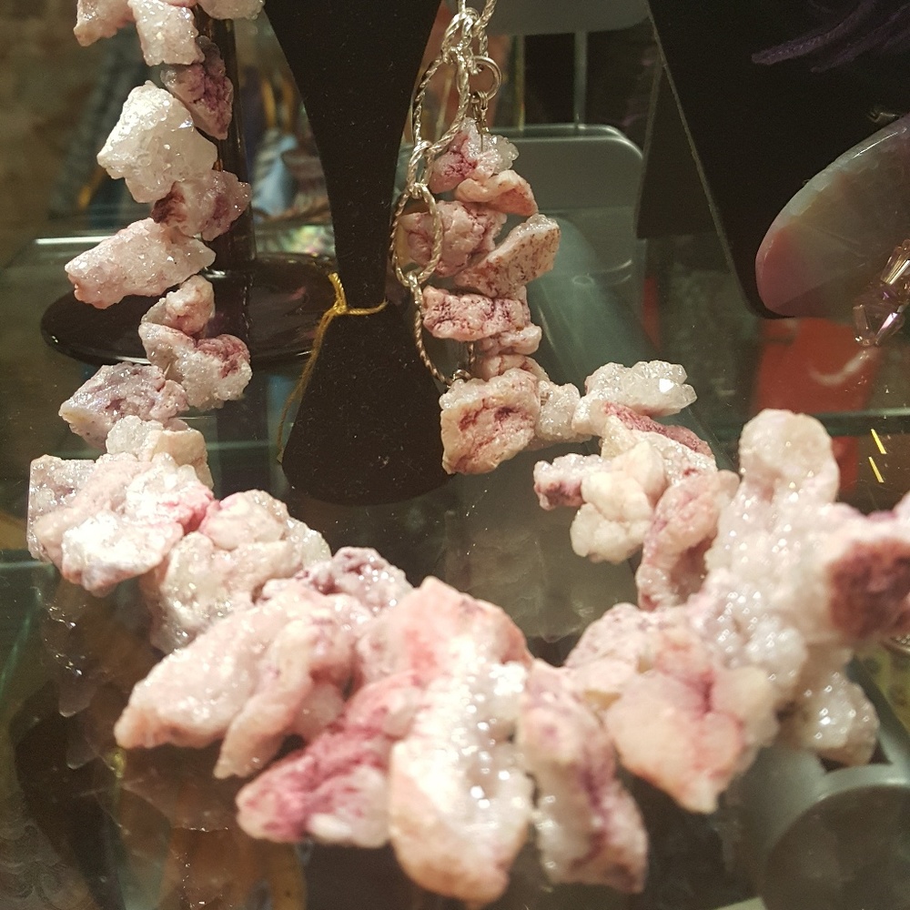 Couture! PinkWhite Sparkle Stone Necklace